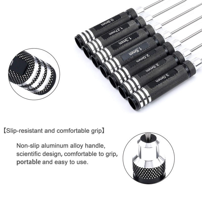 YoungRC RC Screwdriver Tools Kit 7pcs Hex Screw Driver Set for RC Models | 0.9mm 1.27mm 1.3mm 1.5mm 2.0mm 2.5mm 3.0mm - Image 4